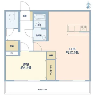 上丸子住宅A棟【4階】の間取り