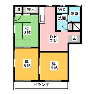 コモンシティ千代田B【2階】の間取り
