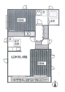 カリナ浜田山【1階】の間取り