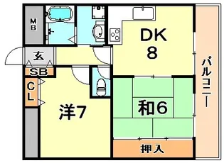 ビエント六甲2【3階】の間取り