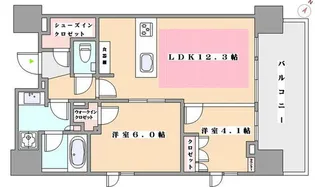 ルジェンテ駒込六義園リビオレゾン【13階】の間取り