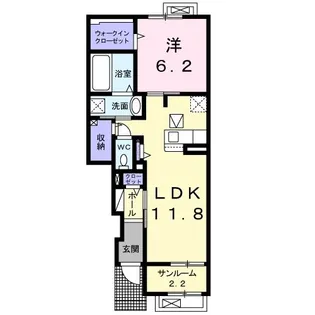 Free Life 12 B【1階】の間取り