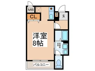 メロディハイツ恵美須II【3階】の間取り