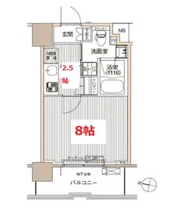 コスモグランス南品川【3階】の間取り
