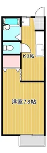 コーポYABE(B)【1階】の間取り