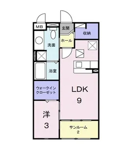 カーサ スウィート【1階】の間取り