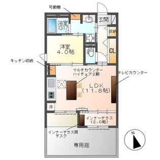 パークエステートI【1階】の間取り
