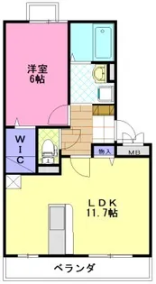 グランドキャッスルFUKUCHI A【2階】の間取り