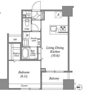 ACP Residence 中野新橋【4階】の間取り