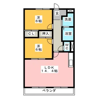 エルシュライン S【3階】の間取り