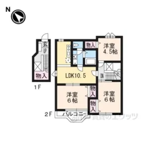 サニーヴィラ壱番館【2階】の間取り