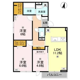 テラス オルキデ宝来【2階】の間取り