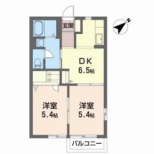 ファミーユ境山II【2階】の間取り