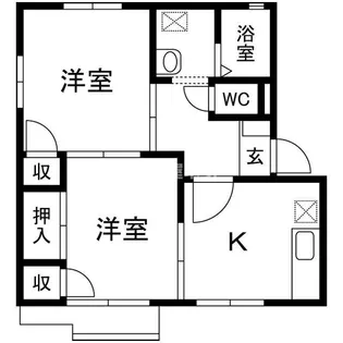 アーバンハイツA棟【1階】の間取り