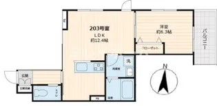 ティエドゥール【2階】の間取り