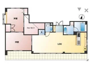 カイザー赤坂【8階】の間取り