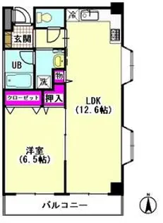 ヴィラ・オーキッド【6階】の間取り