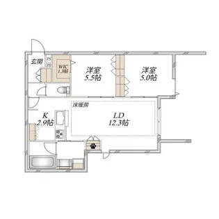 シャルマンSKJ【1階】の間取り