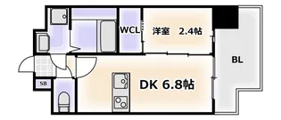 セレニテ難波ミラク弐番館【2階】の間取り