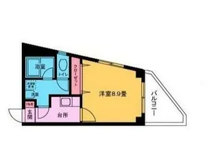 サウスコート永代【3階】の間取り