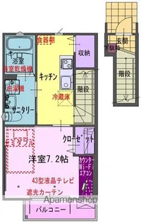 GRAND SOLEIL 村崎野 B【2階】の間取り