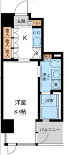 レジデンス白金パークフロント【4階】の間取り