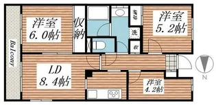 クレールメゾン【4階】の間取り