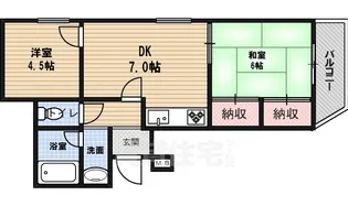 ライフイン上汐【2階】の間取り