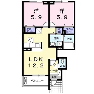 ラフィネII【1階】の間取り