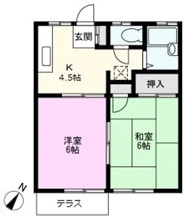 ベル・フラワー【1階】の間取り