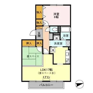 エーデルハイム B【2階】の間取り