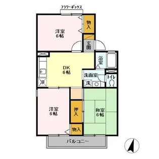 クレスト松代 B【1階】の間取り