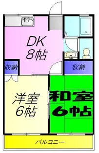 シティハイムアカツキ【2階】の間取り