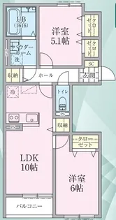 リケナ矢野口【3階】の間取り