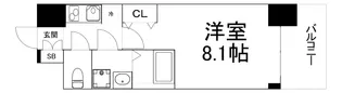 S-RESIDENCE阿波座West【4階】の間取り