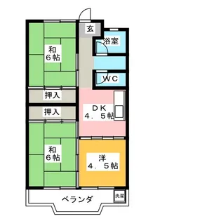 杉野コーポ【3階】の間取り