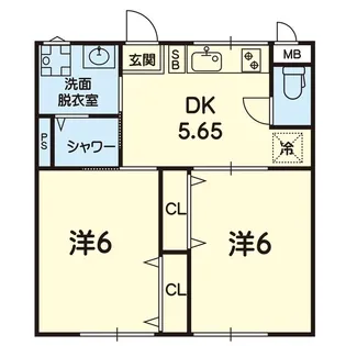 アクアデルデ【1階】の間取り