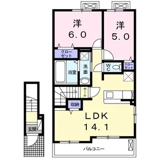 MARU B【2階】の間取り