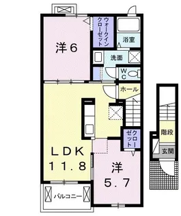 ノイエツァイト VA【2階】の間取り