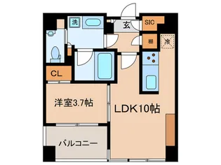 ロ-レルコ-ト市ヶ谷【1階】の間取り