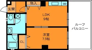 片岡山荘【6階】の間取り