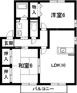 オレンジハウス 南館【1階】の間取り