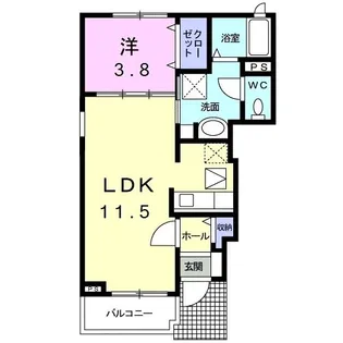 Piarige(ピアージュ)I【1階】の間取り