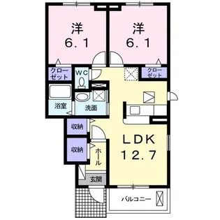 サンセールI【1階】の間取り