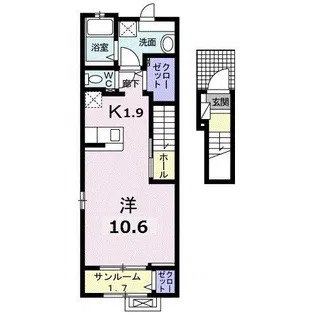 グランシャン【2階】の間取り