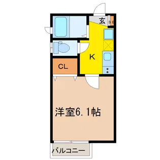 クオーレ米ヶ袋I【1階】の間取り