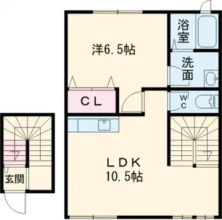 パークハイツIII【2階】の間取り