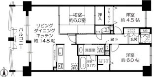 グラン・コート南森町【10階】の間取り