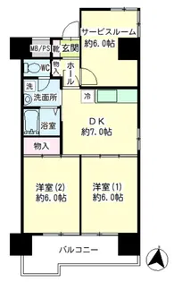 第124新井ビル【2階】の間取り