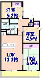 エスポワール市川大野【1階】の間取り